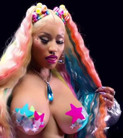 Nicki Minaj with her tits out