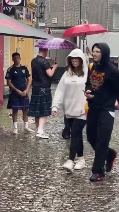 Scotland Fans Escort James Forrest To Team Bus After Training