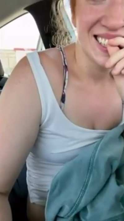 Big Tits Caught Masturbating Public Redhead Porn GIF by benji888123