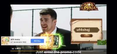 Just watching an advertisement