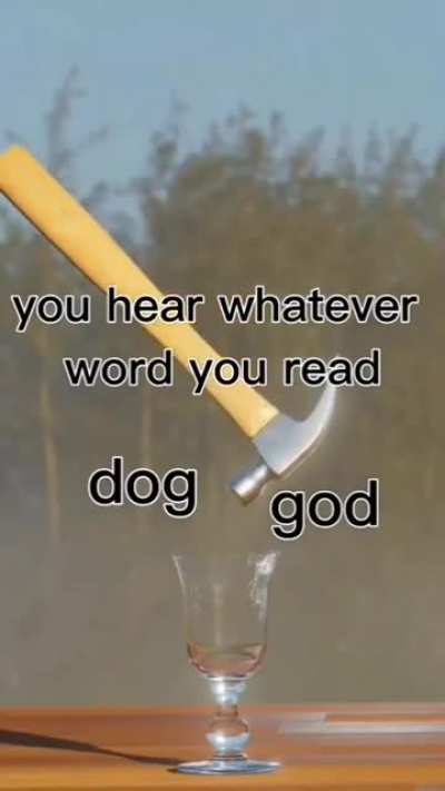 You hear whatever you read 😱