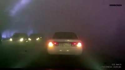 I imagine this is what driving through hell would be like