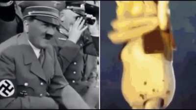 Hitler can’t refrain from moving it at racist frog concert 🐸 1940