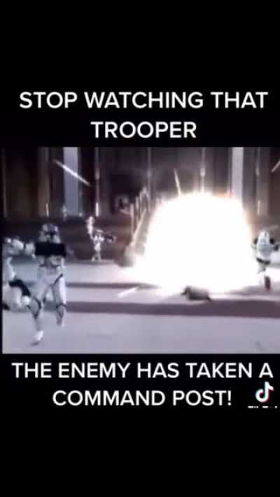 What are you doing trooper