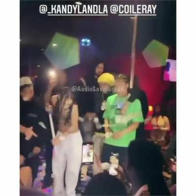 Coi leray and Pressa in the club last night