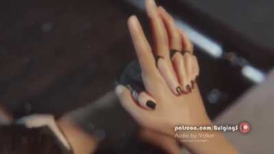 Tifa Lockhart - Hand Holding Deepthroat blowjob facial cum in mouth (Bulging Senpai, Volkor) [Final Fantasy VII]