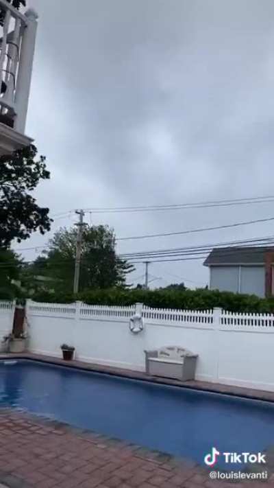 Going outside during a tropical storm (@louislevanti - TikTok)