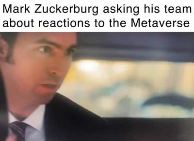 Mark Zuckerberg asking about reactions to the Metaverse