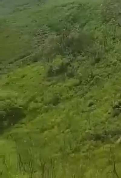 Suv rolls down hill