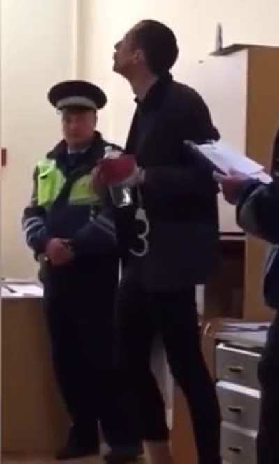 Continues the celebration in police station