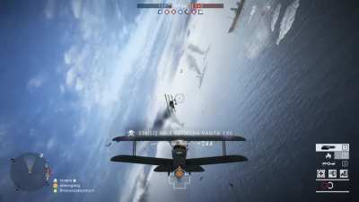 Catching an enemy pilot mid-air with my wing