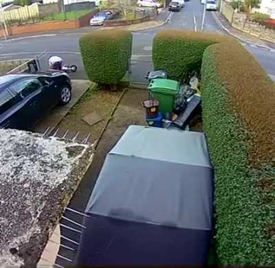 Straight into the fence