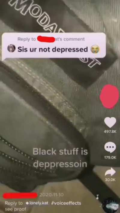 because black clothes = depression
