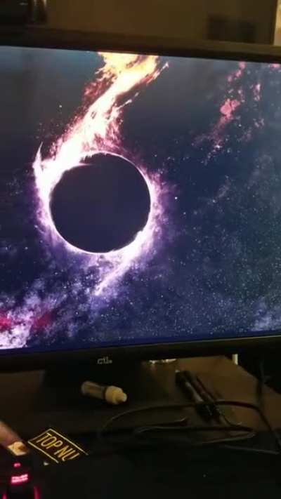 Beautiful wallpaper with a black hole
