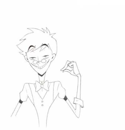 A mini gif of Alastor | Art by @Gurvana