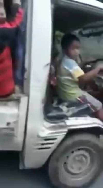 On the road to school