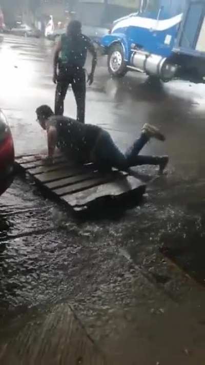 When the boss doesn't want to wet his feet
