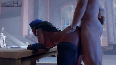 Futa Ana bent over and fucked (LewdHyl) [Overwatch]