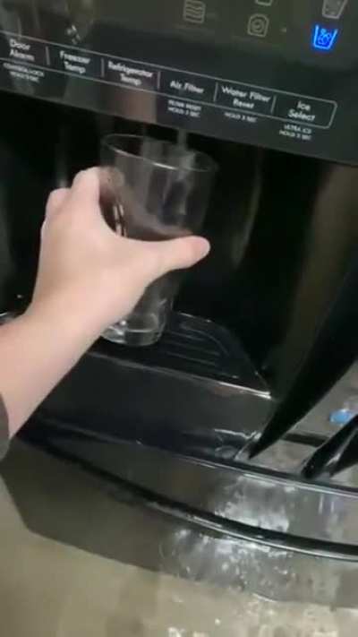 Milk fridge.