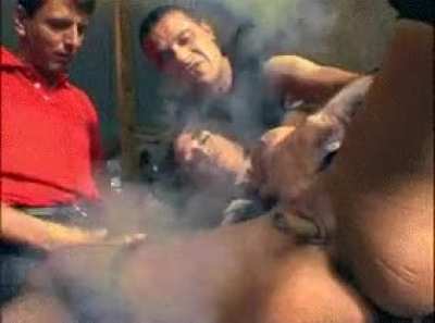 [via r/WTF<wbr>_PORN<wbr>_GIFS<wbr>] Smoking a cigar with your vagina; standard.
