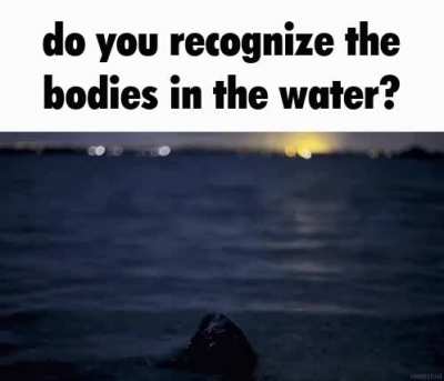 you do not recognize the boedies in the water
