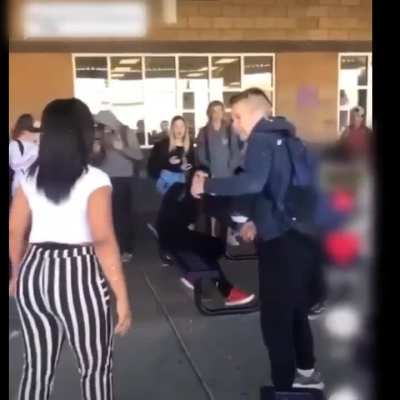 White student says, “Go pick my cotton, it’s that way.” to Black student.