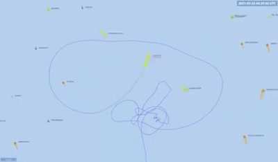 Track on Ever Given ship before getting stuck on Suez Canal.