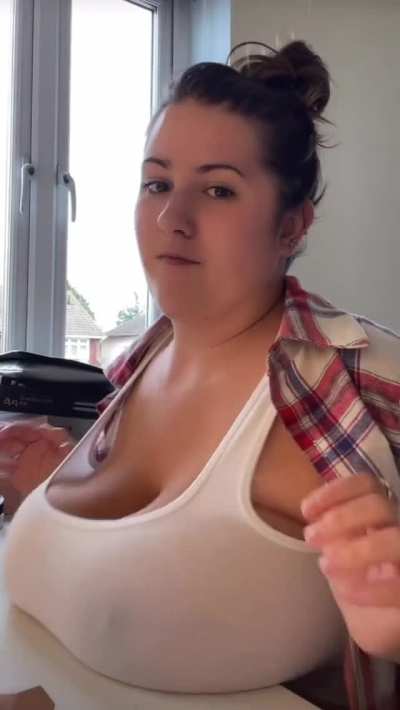Big tits on the table