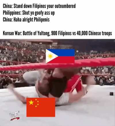 When the Filipinos gave China a spanking in the Korean war