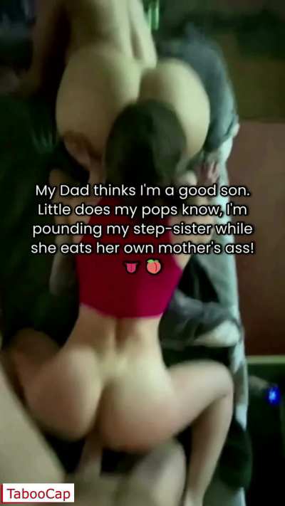 While my drunk dad was asleep, my step-mom watched me fuck a baby in my step-sister's tight pussy