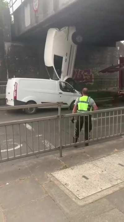 crashed into a bridge