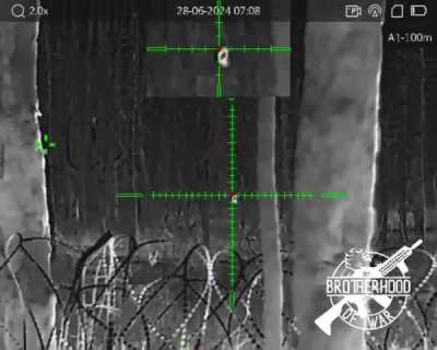 Destruction of the enemy with aimed shots from one of the SSO fighters from the 