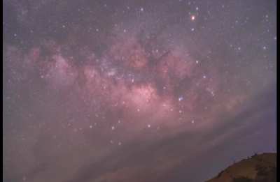 Timelapse of the earth’s rotation, anchored on the Milky Way core (OC)