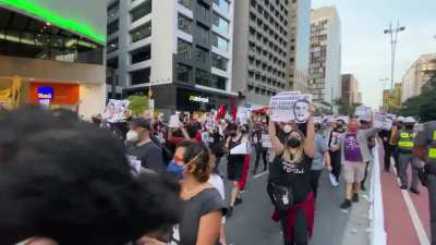 Primeira manifestação da sequência de sábados pelo #Fora<wbr>Bolso<wbr>naro, hoje na Paulista.