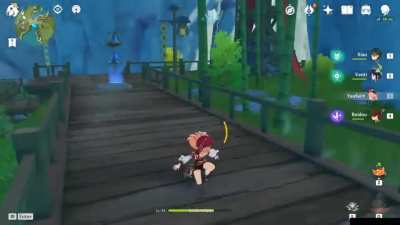 Yanfei's charged attack can activate pressure plates?