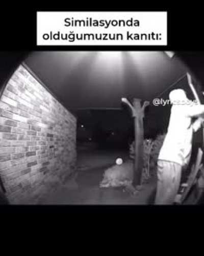 similasyonda olduğumuzun kanıtı