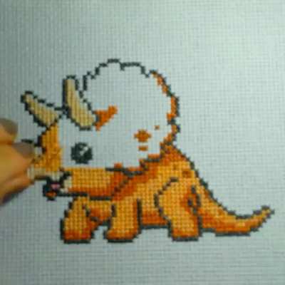 x400 speed timelapse cross stitching. This one is called 