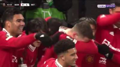 Weghorst Goal and FULL Celebration