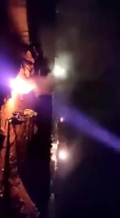 Syrian MLRS engaging advancing rebels overnight time. 