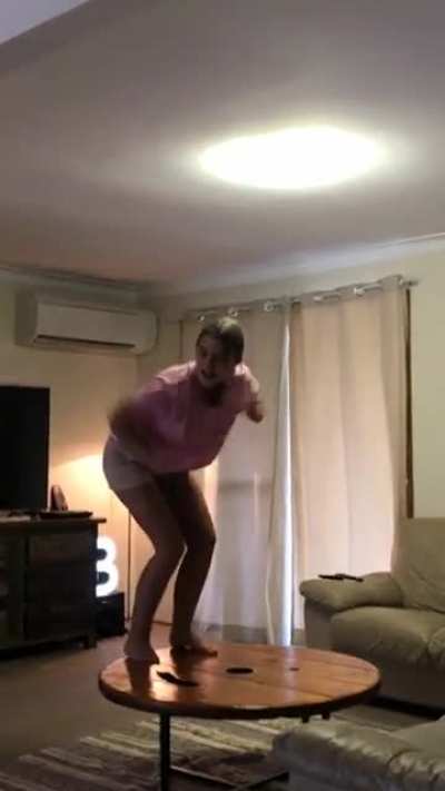I think the table screamed