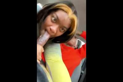 Recording with one hand and swallowing cum with the other!