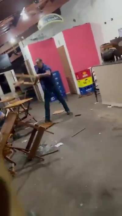 If the one in red had a good aim
