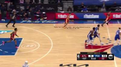 [Highlight] Embiid finishes the tough bucket and then gets the chasedown block on Capela