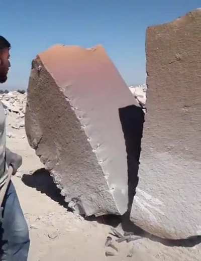 Splitting a rock better than cutting