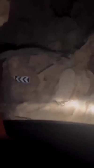 This tunnel uses a natural cave as a passage