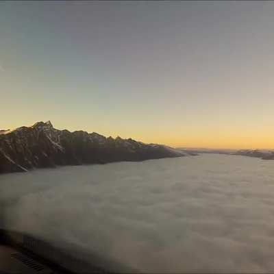 Pilot takes the flight in paradise..