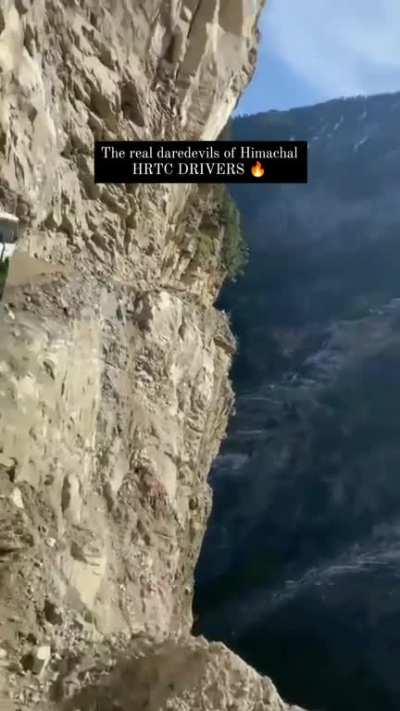 Driving bus on a mountain route