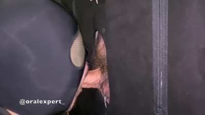Straight hung guy visited my Gloryhole and came down my throat (I had consent to record and post)