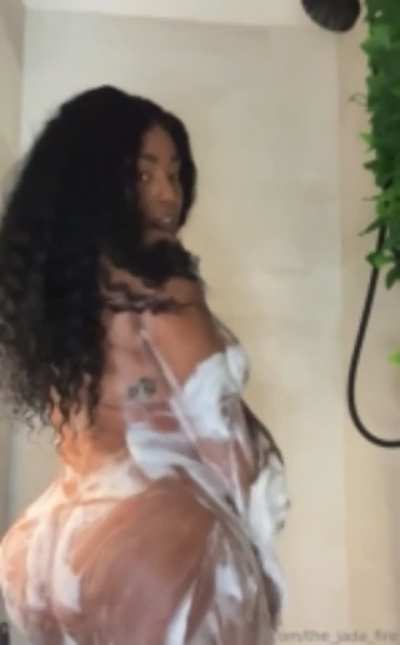 Shower time with Ms. Fire