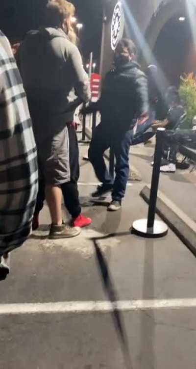 Guy calls girl a bitch and gets rocked by her boyfriend (details in comments)